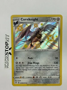 SHINY CORVIKNIGHT SV089/SV122 SHINING FATES POKEMON (HOLO RARE, NM) - Picture 1 of 2