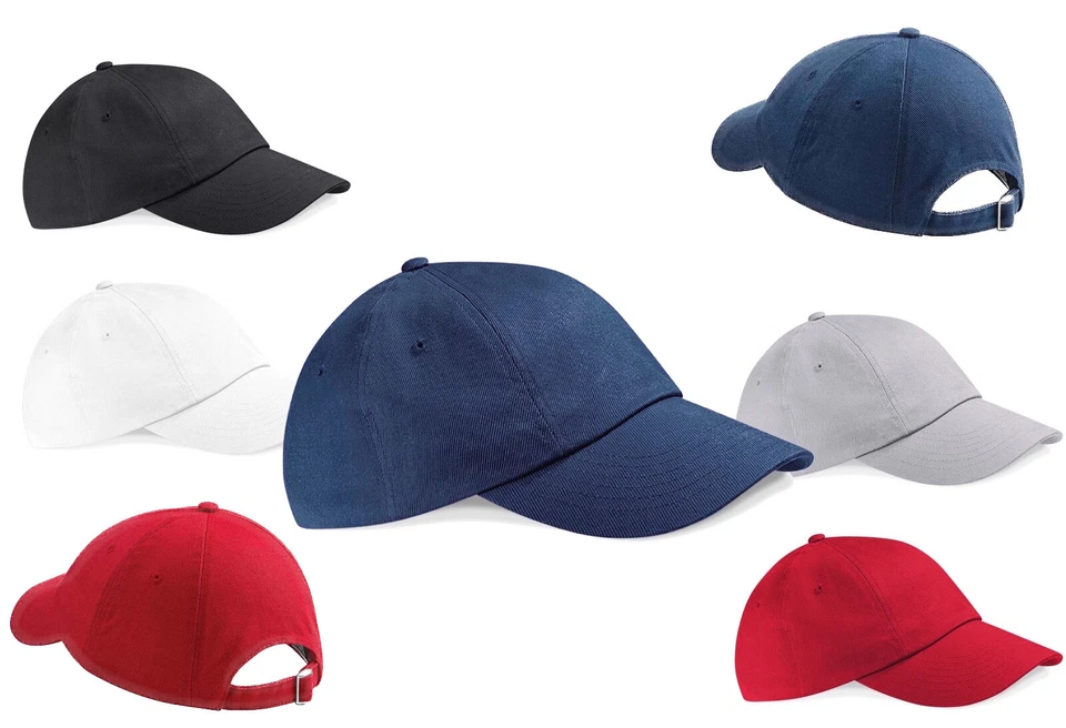 Beechfield Heavy Cotton Drill Low Profile 6-Panel Baseball Cap Hat - Immagine 1 di 1