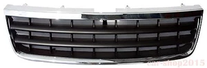 Front Grille Badgeless for VW Touareg 2004-2007 Volkswagen Black & Chrome - Picture 1 of 1