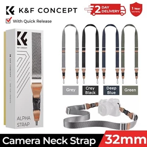 K&F Concept 32mm Camera Neck Strap with Quick Release for Photographers for DSLR - Picture 1 of 32