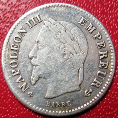 France. Belle 20 centimes Napoléon III 1867 BB Strasbourg. TTB/TTB+ - Photo 1/2