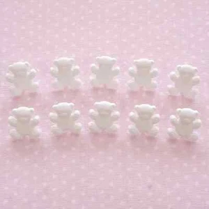 Teddy Bear Buttons 10 x 15mm Pack Plastic Novelty Kids Children Shank Button - Picture 1 of 7