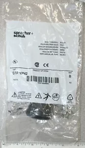 NEW SPRECHER & SCHUH D7P-MP42 PUSHBUTTON, 40MM 2POSITION, PUSH-PULL BLK 1NC - Picture 1 of 4