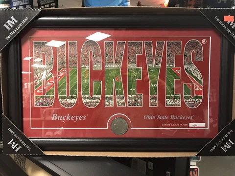 Ohio State Buckeyes Football Stadium Framed W/Glass 12x20 Serial#43/5000 Low# Cover