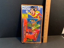 Mighty Mouse Launcher with Gliders, Original Unopened Package, 1981, JA-RU