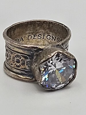 Silpada R2208 Sterling Silver Cubic Zirconia Queen for a Day Ring Size 8 - Image 1 of 4