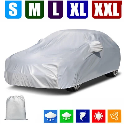 Car Cover for Sedan All Weather Protection Waterproof UV Dustproof with Straps - Image 1 of 4