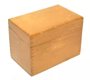 SCATOLA PORTADOCUMENTI RICETTE IN LEGNO CODA DI RONDINE RETRÒ MISURA STANDARD - Foto 1 di 11