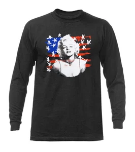 Monroe Front of US Flag Graphic Long Sleeve - Picture 1 of 12