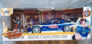 💥Jada Toys Hollywood Rides: Street Fighter Chun-Li & 1993 Mazda RX-7 1/24 Scale - Picture 1 of 10