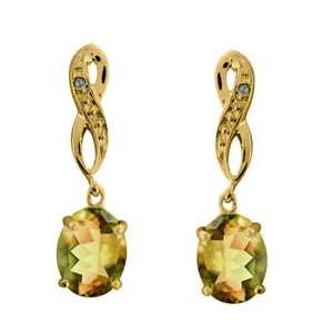 Andalusite Gemstone Drop/Dangle Yellow Earrings 925 Sterling Silver Jewelry - Picture 1 of 3