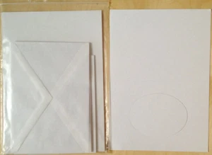 6 x Karten Kartenpapier Umschlag Scrapbooking Passepartout Gegenblatt Hülle - Bild 1 von 2