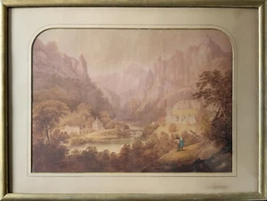Pintura de paisaje grande original georgiana irlandesa georgiana alrededor de 1820 posiblemente - Imagen 1 de 10