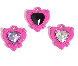 new lot 60pcs pink love heart mix Metal Charm Pendant DIY Jewelry Making gifts - Picture 1 of 2