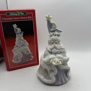 Figura de Papá Noel de porcelana Holiday Time campana de cena estrella y luna  - Imagen 1 de 6