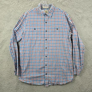 Camicia uomo LL Bean blu a quadri vestibilità tradizionale manica lunga con bottoni taglia L Tal - Foto 1 di 12