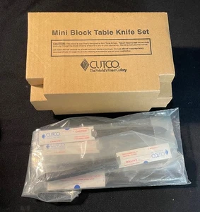 CUTCO Bloque de cuchillos de mesa de madera de roble de 6 ranuras 1752 y 6 cuchillos 1759-NUEVO - Imagen 1 de 8