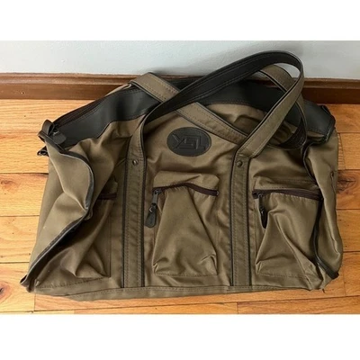 Bolso de Viaje Yves Saint Laurent YSL De Colección Para Hombres Nylon Bolso de Lona Marrón Verde Foto 1 de 4