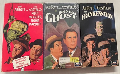 3 Abbott & Costello Meet Frankenstein The Killer & Hold That Ghost VHS Horror Foto 1 de 3