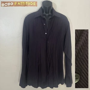 BCBG Attitude French Cuff Shirt XL 17.5 / 34-35 Gently worn 100% cotton - Picture 1 of 4