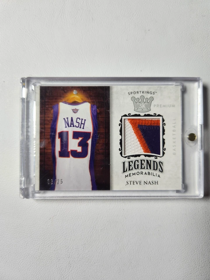 2018 Sport Kings Steve Nash Premium Legends Memorabilia Game Used Patch /50 - Image 1 of 2