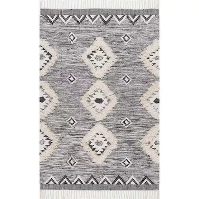 Savannah Moroccan Fringe Black Doormat 2 Ft. X 3 Ft. Area Rug - Image 1 of 4