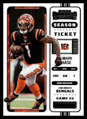 2022 Panini Contenders #18 Ja'Marr Chase Cincinnati Bengals Football Card - Image 1 of 2