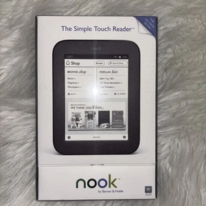 NOOK Barnes & Noble Simple Touch eBook Reader Black Sealed. Bundle - Picture 1 of 2
