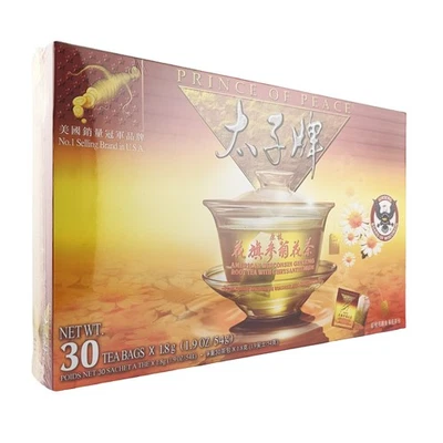 Prince of Peace 美国人参根茶带菊花 30 茶包 — 第 1/4 张图片