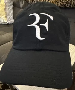 Roger Federer Nike Dri-fit Hat Heritage 86 Tennis Cap Black Aerobill - Picture 1 of 6