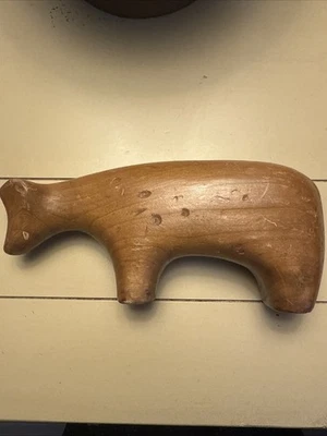 Швейцарский Антонио Витали резная деревянная игрушка корова фигурка объект винтажный середины века - Изображение 1 из 4