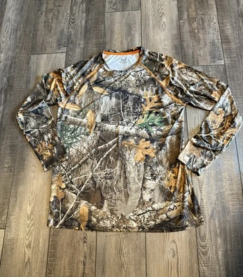 Realtree Edge Shirt Mens Size Large Brown Camo Stretch - Image 1 of 4