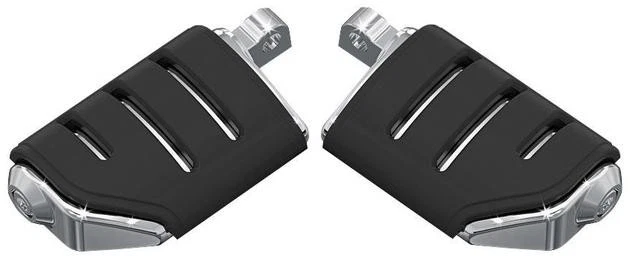 Kuryakyn Trident Dually ISO Footpegs com adaptadores de montagem macho cromado #7592 - Imagem 1 de 1