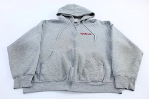Vintage Wilson Embroidered Logo Grey Full Zip Jacket - Picture 1 of 4