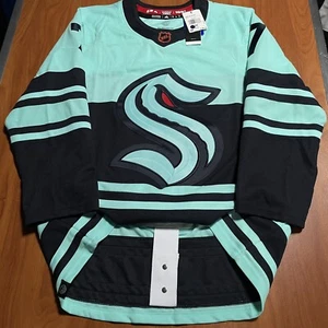 Adidas Authentic Jordan Eberle Seattle Kraken Reverse Retro 2.0 Jersey Blue 50 - Picture 1 of 7