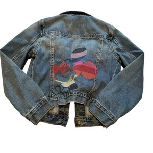 Gap Kids Disney Mickey Mouse denim Jean jacket girl's 10 Large Classic - Picture 1 of 4