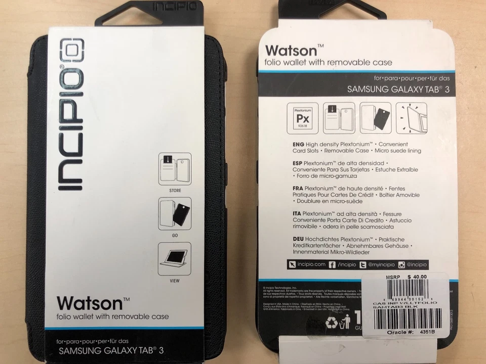 Incipio Samsung Galaxy Tab 3 Watson Folio Wallet w/ Removable Case 8 inch - Image 1 of 3