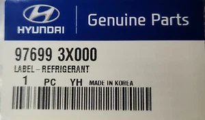 New Genuine Hyundai Label-Refrigerant 976993X000 OEM - Bild 1 von 3