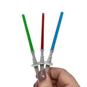 Red green blue lightsabers cupcake birthday toppers Set of 24
