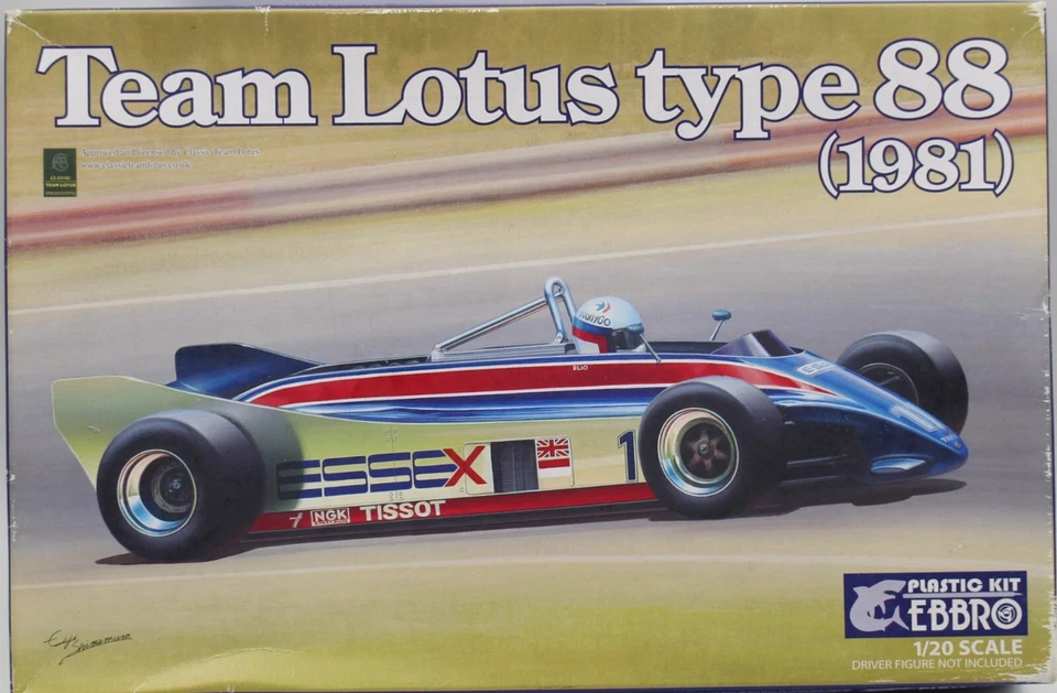 plastic kit ebbro team lotus type 88 1981 modellino modello kit montaggio - Immagine 1 di 4