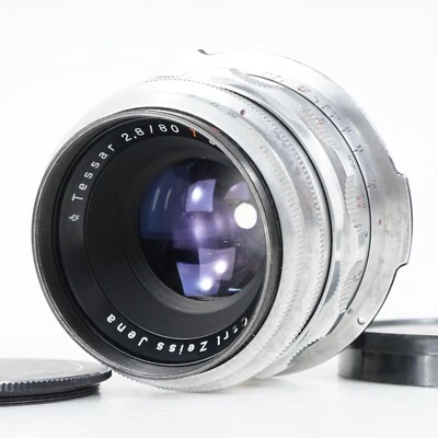 :[RARE] Carl Zeiss Jena Tessar 80mm f/2.8 T Lens for Exakta 66 Post-War Vertical - Image 1 of 4