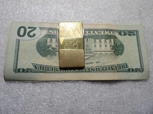 Chapado en oro A. & G. Clip de dinero grabado con cuchillo y lima - Imagen 1 de 14