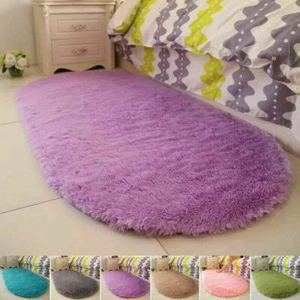Area Bedroom Shaggy Anti-Skid Floor Dining Rugs Mat Carpet Rug Fluffy  Room Home - Picture 1 of 13