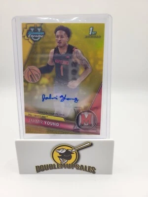 2023-24 Bowman Chrome Jahmir Young #BCPA-JY 1st Yellow Refractor Auto 40/75 - Image 1 of 4