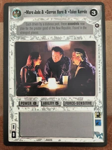 Star Wars CCG Decipher - Mara Jade & Corran Horn & Talon Karrde Oversized Promo - Photo 1 sur 2