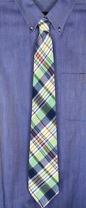 English Sports Shop Bermuda Men's Cotton Plaid Tie - Picture 1 of 5
