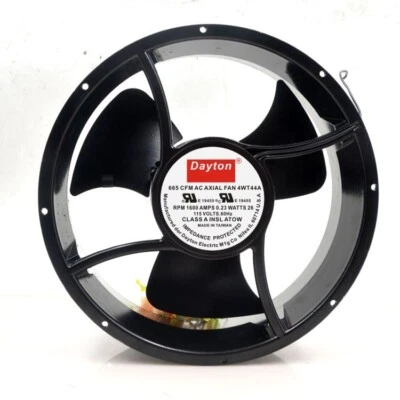 Ventilador axial de 2 hilos para Dayton Fan 4WT44A 665 CFM AC 115V 0.23A 25489 25.4CM Foto 1 de 3