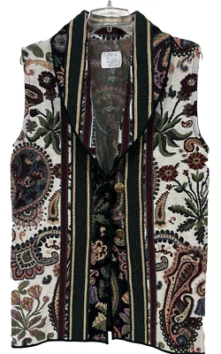 Chaleco tapiz Goodwin Weavers para mujer talla M cachemir de colección botones EE. UU. Clampitt's Foto 1 de 4