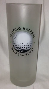DARTINGTON GOLF GOLFING HAZARDS FROSTED HIGHBALL TUMBLER NO. 3 THE ROUGH 12 OZ - Picture 1 of 4