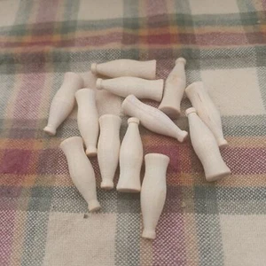 Lote de 6 botellas de refresco de madera en miniatura de arce sin terminar - Imagen 1 de 3